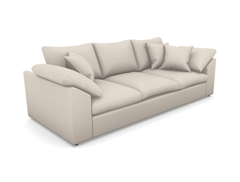 1 Big Softie Sloped Arm 4 Seater Sofa in Two Tone Plain